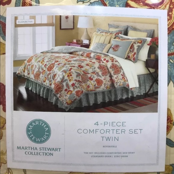 Sold⚠️Martha Stewart Collect 4pc Comforter Set Twin - Picture 2 of 4